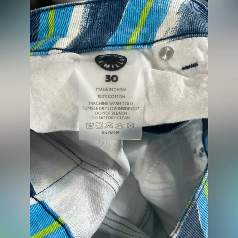 ANTHROPOLOGIE SIMON MILLER ASTRO HIGH-RIZE WIDE LEG JEANS BLUE SIZE 30 NWT - Picture 12 of 15